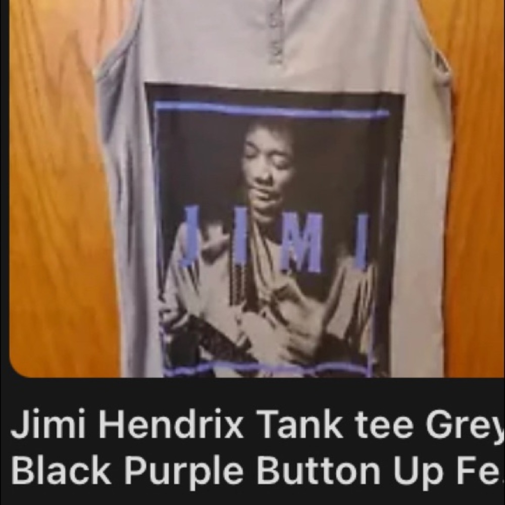 Vintage JIMI HENDRIX Tank purple grey small - Picture 2 of 2